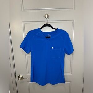 Cherokee Infinity Royal Blue Scrub Top Size Small
